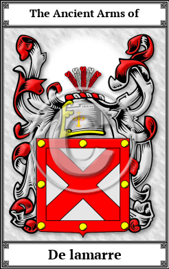 De lamarre Family Crest Download (JPG) Book Plated - 600 DPI
